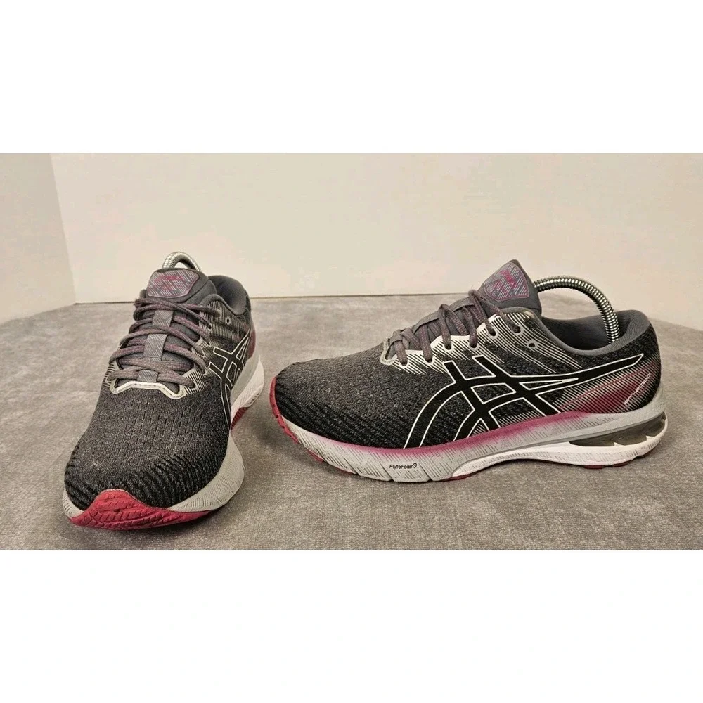ASICS GT-2000 10 Womens 8.5 Wide Black Pink Running Shoes FlyteFoam 1012B044...